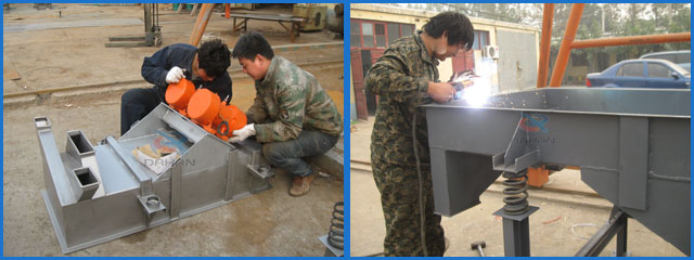 直線振動(dòng)篩生產(chǎn)現(xiàn)場(chǎng)